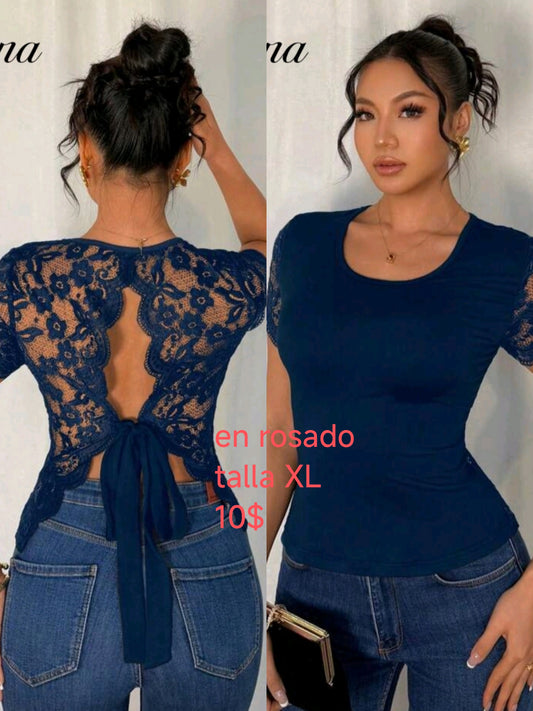 Blusa con blonda