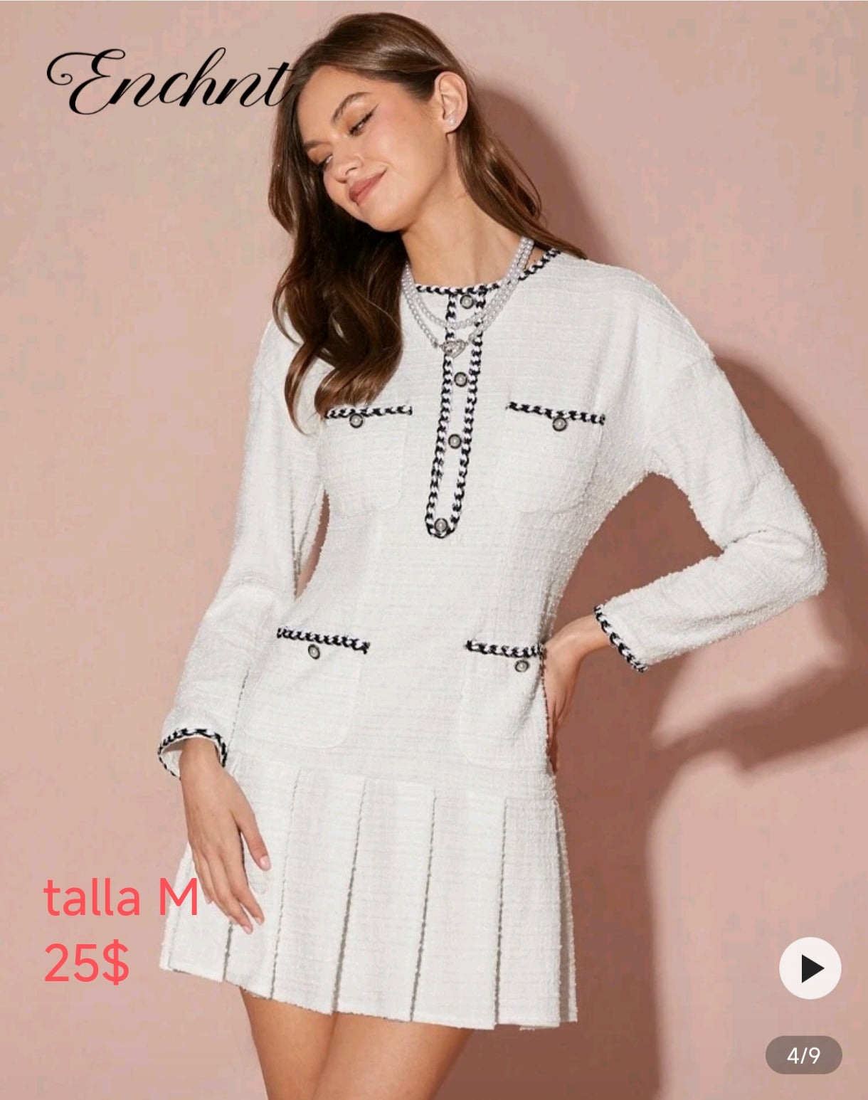 Vestido blanco con botones