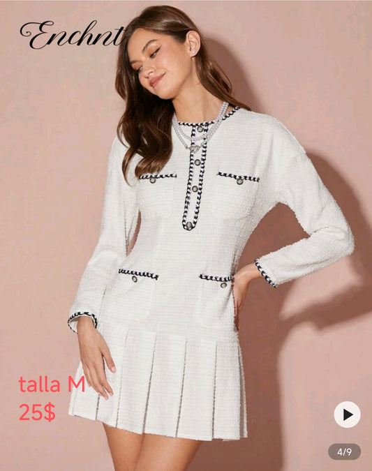 Vestido blanco con botones